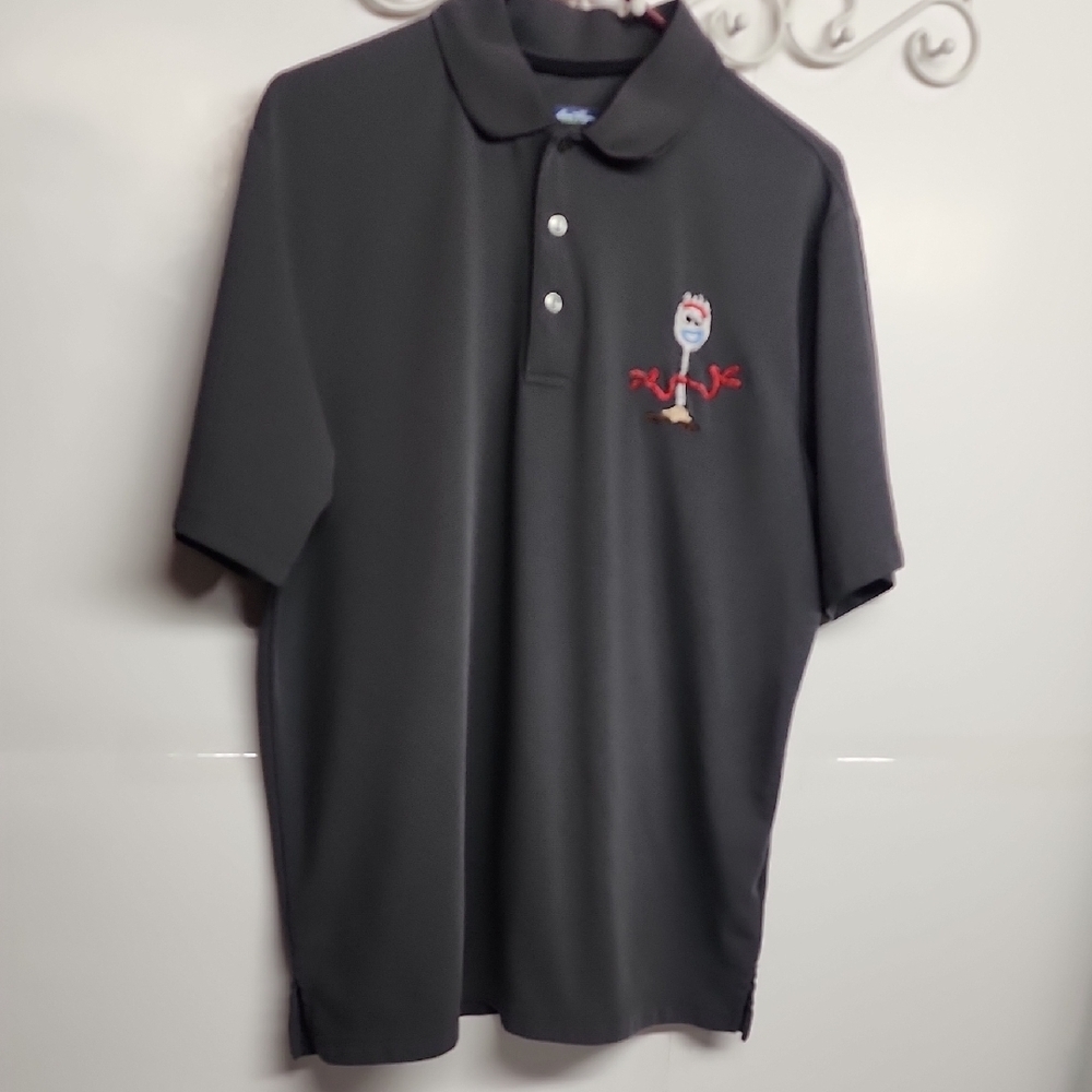 Rare Ben Hogan Performance Charcoal Polo with Embroidered Forky Toy Story Sz L